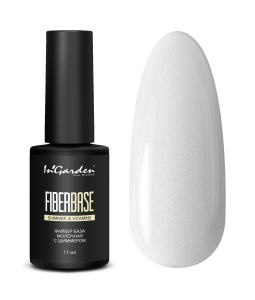 INGARDEN Каучуковая молочная Файбер база с шимером и витаминами Е и В5 11 мл