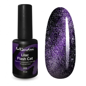 INGARDEN Гель-лак Светоотражающий кошачий глаз №209 (Lilac Flash Cat) 10мл.