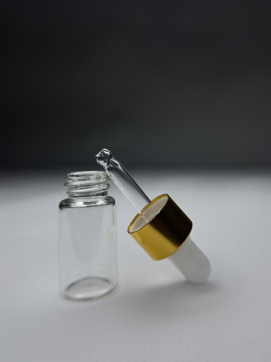 Стеклянный флакон с пипеткой 3 мл (10шт) Gold,1