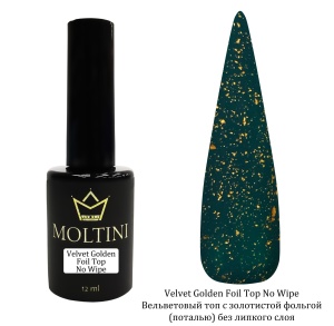 MOLTINI Velvet Golden Foil Top Матовый топ с золотой фольгой без лс 12 мл.