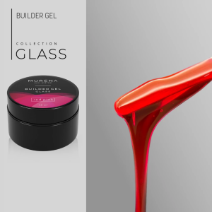 MURENA  Builder Gel Glass red pink 15мл