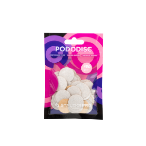 СТАЛЕКС PRO PODODISC Сменные файлы для педикюрного диска White PDF-20 M 180грит (50шт.)