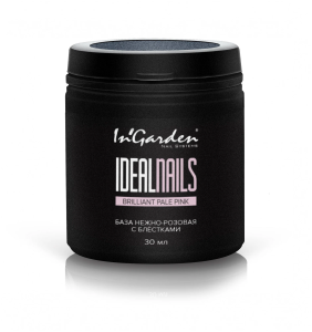 INGARDEN Камуфлирующая каучуковая база с блестками нежно-розовая, 30 мл