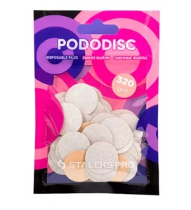 СТАЛЕКС PRO PODODISC Сменные файлы для педикюрного диска White PDF-20 M 320грит (50шт.)