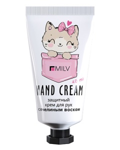 MILV Защитный крем для рук с пчелиным воском 40 мл. Арт.18707 КОКОС и АНАНАС