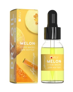 MILV Сухое укрепляющее масло для ногтей MELON  15 мл.