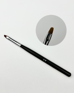 Кисть для геля Овал №4 (черная в тубе)