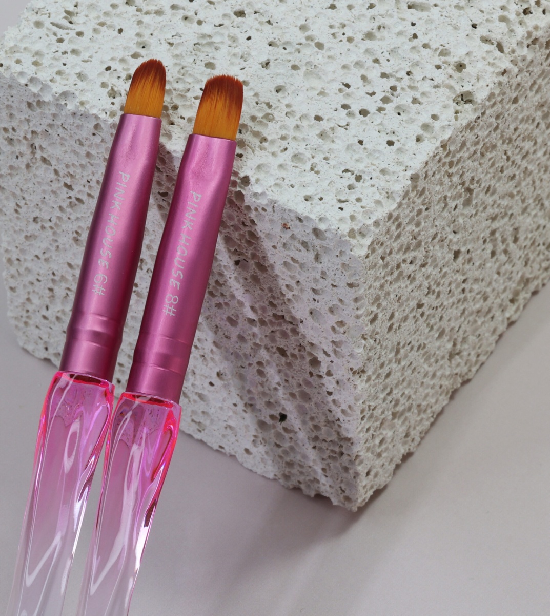 Pink house Кисть Розовый кристалл Овал №6+