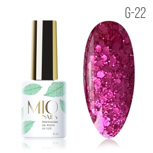 MIO NAILS Гель-лак G-22 Сияние мадженты 8 мл
