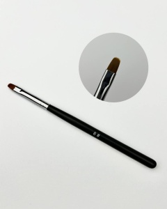 Кисть для геля Овал №6 (черная в тубе)