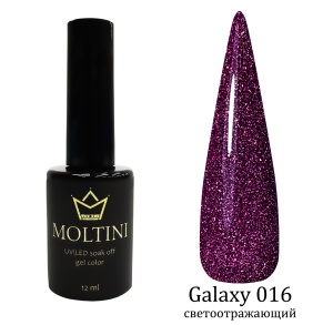 MOLTINI Гель-лак Galaxy светоотражающий №016 12мл