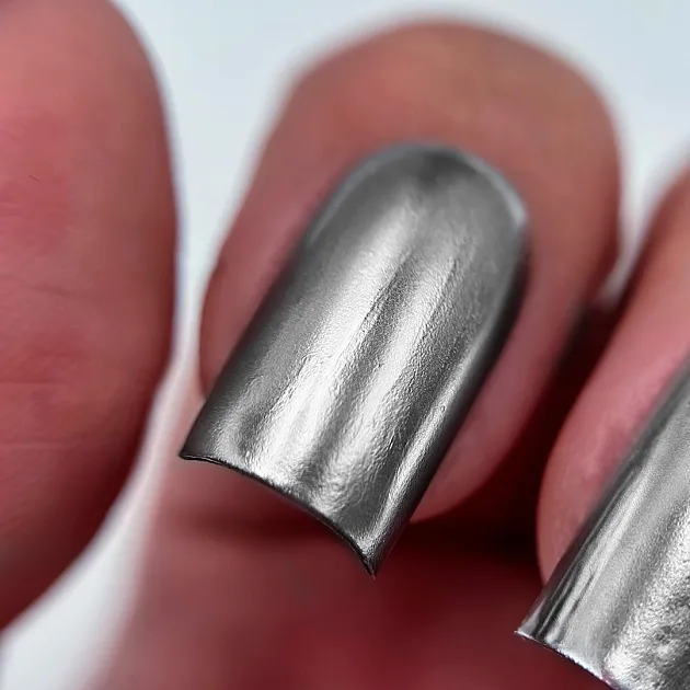 Гель-краска Liquid Steel серебро с зеркальным эффектом.1