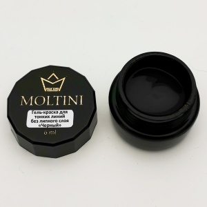 MOLTINI Гель-краска для тонких линии Черная без лс 6мл