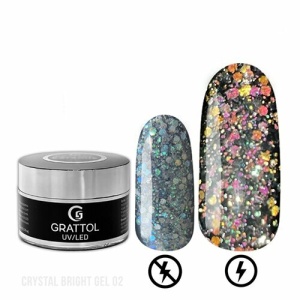 Grattol Gel Crystal Bright  №02 15 ml