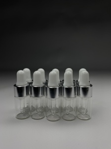 Стеклянный флакон с пипеткой 3 мл (10шт) Silver,3