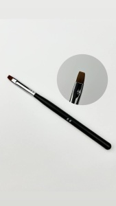 Кисть для геля Прямая №6 (черная в тубе)